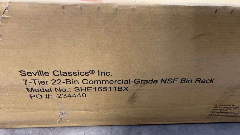 SEVILLE CLASSICS 7 TIER 21 BIN RACK IN BOX