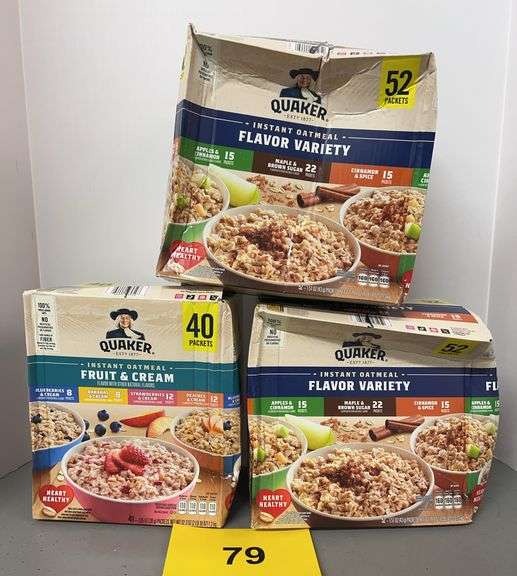 (3) BOXES OF QUAKER INSTANT OATMEAL