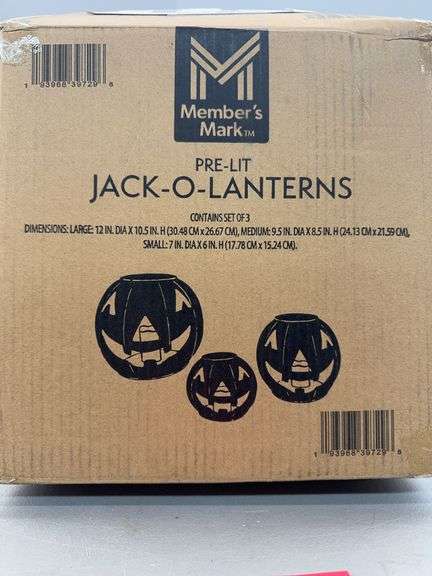 PRE-LIT JACK O LANTERNS IN BOX