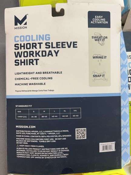(6) MISSION COOLING SHORT SLEEVE SHIRTS - SIZE L