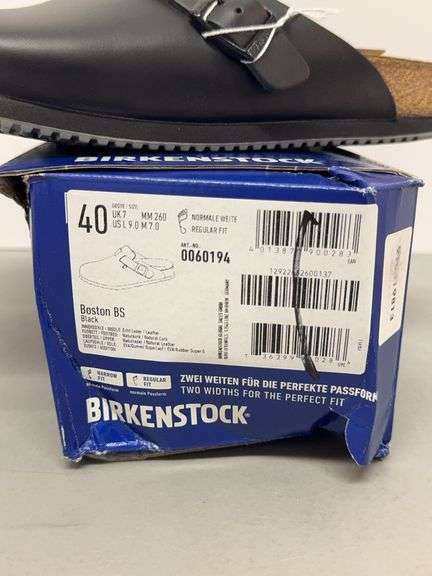 BIRKENSTOCK BOSTON BS SHOES SIZE 40 W/ BOX - BLACK