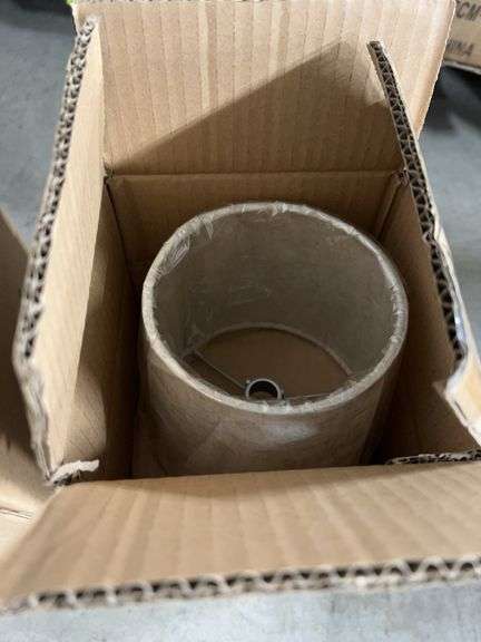 (4) PROGRESS LIGHTING FLAX LINEN LAMP SHADES IN BOXES