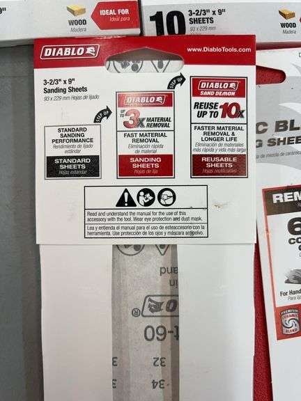 (10) PACKS OF DIABLO SANDING SHEETS