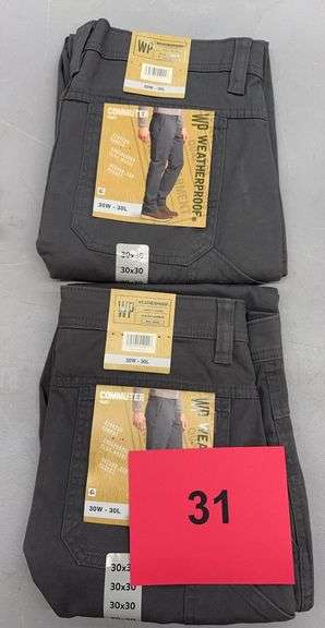 (2) MENS WEATHERPROOF PANTS SIZE 30X30