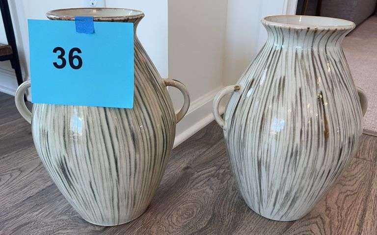 (2) DECOR URNS