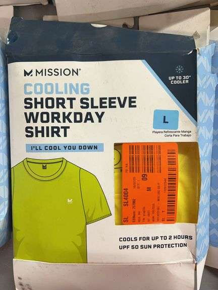 (6) MISSION COOLING SHORT SLEEVE SHIRTS - SIZE L