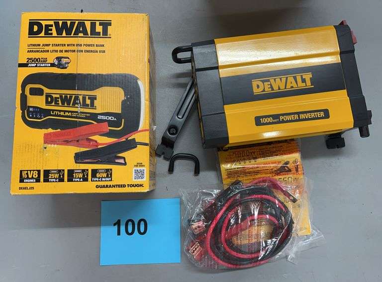 AS IS - DEWALT POWER INVERTER & JUMP STARTER IN BOX