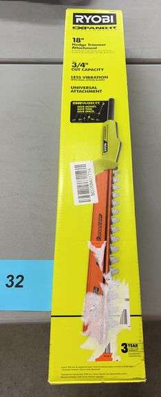 RYOBI 18" HEDGE TRIMMER ATTACHMENT IN BOX