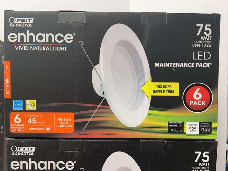 (3) FEIT ELECTRIC 6PC LED ENHANCE LIGHT SETS IN BOXES
