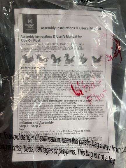 (5) RIDE ON POOL FLOATS