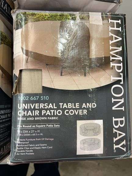 (8) HAMPTON BAY UNIVERSAL PATIO COVERS IN BOXES