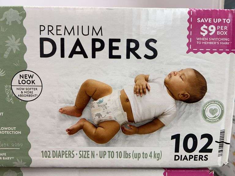 (2) BOXES OF DIAPERS - SIZE N