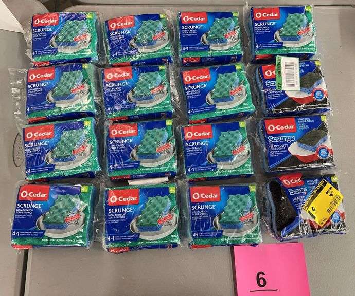 (16) PACKS OF O CEDAR SCRUB SPONGES