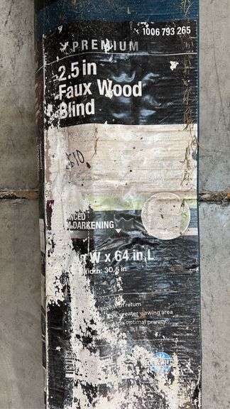 AS IS - 2.5" FAUX WOOD BLIND IN BOX