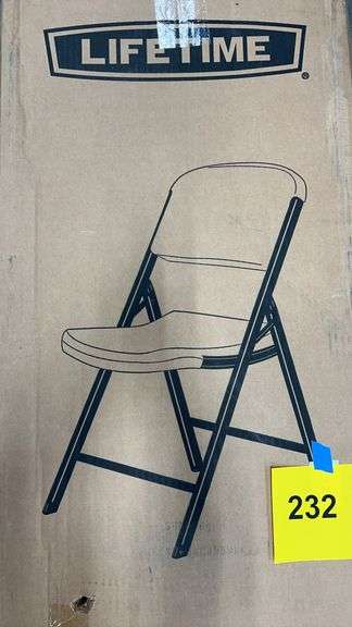 (4) LIFETIME FOLDING CHAIRS IN BOX - WHITE