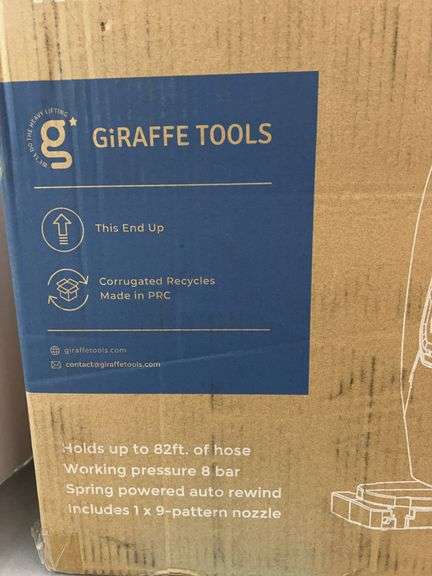 GIRAFFE TOOLS RETRACTABLE HOSE REEL IN BOX