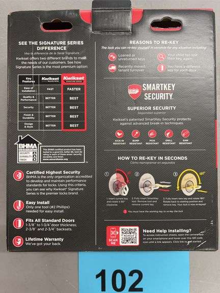 KWIKSET JUNO SECURITY DOOR HARDWARE SET IN BOX - BRONZE