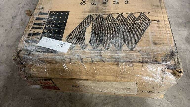 AS IS - SEVILLE CLASSICS 6 TIER SHELVING RACK IN BOX - RED