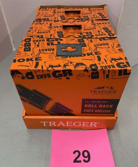 (3) TRAEGER ROLL RACKS IN BOXES