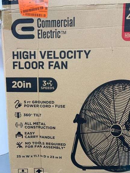 HIGH VELOCITY FLOOR FAN IN BOX