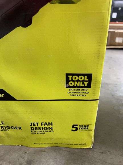 RYOBI 40V CORDLESS JET FAN BLOWER IN BOX (TOOL ONLY)