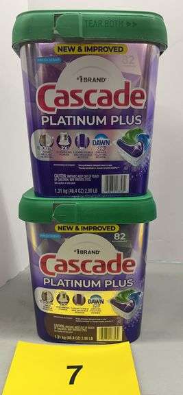 (2) PACKS OF CASCADE DISH DETERGENT PACS