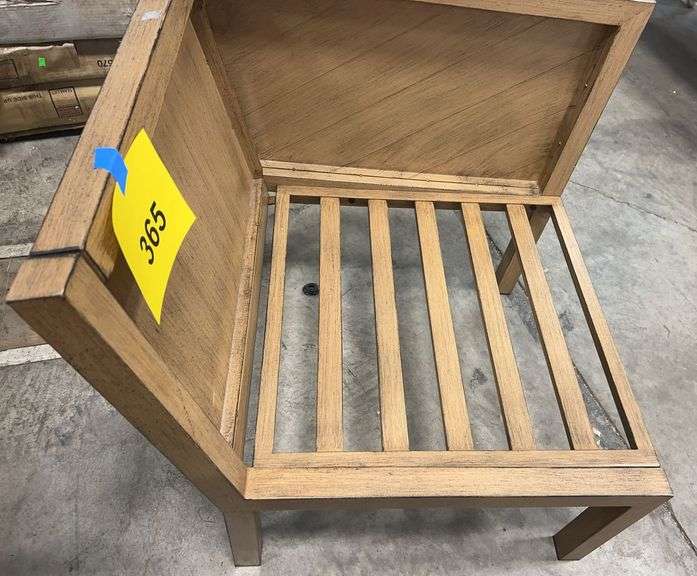 AS IS - ALL WEATHER PATIO CORNER CHAIR - BROWN