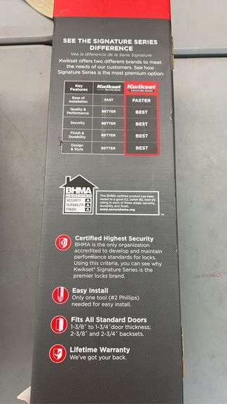 KWIKSET FRONT DOOR LOCK SET IN BOX