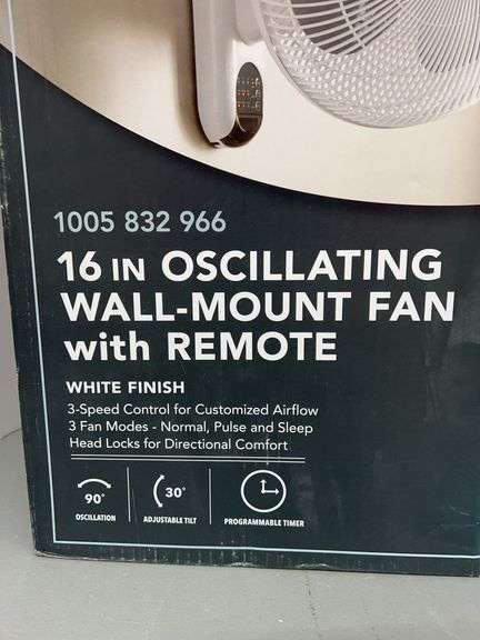 HAMPTON BAY 16" OSCILLATING WALL MOUNT FAN IN BOX