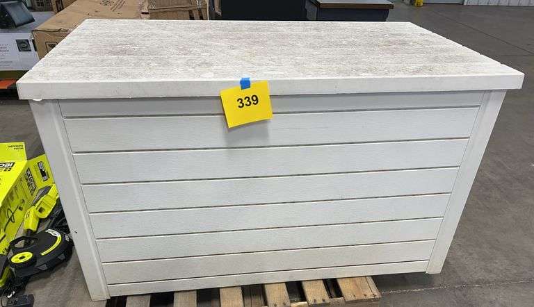 AS IS - KETER DECK BOX - WHITE