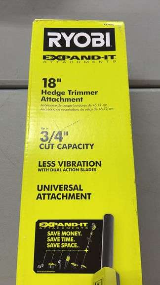 RYOBI 18" HEDGE TRIMMER ATTACHMENT IN BOX