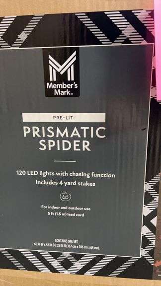 PRE LIT PRISMATIC SPIDER IN BOX