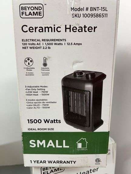 (2) BEYOND FLAME CERAMIC HEATERS IN BOXES