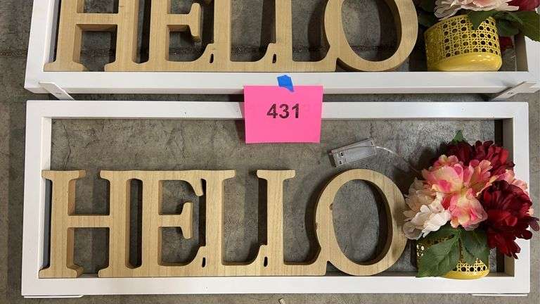(2) 36"x 14" HELLO SIGNS