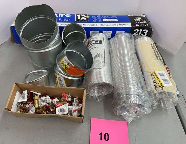 MISC LOT OF DUCT/ PIPE ITEMS - SEE PHOTOS