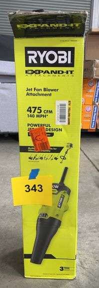 RYOBI JET FAN BLOWER ATTACHMENT IN BOX