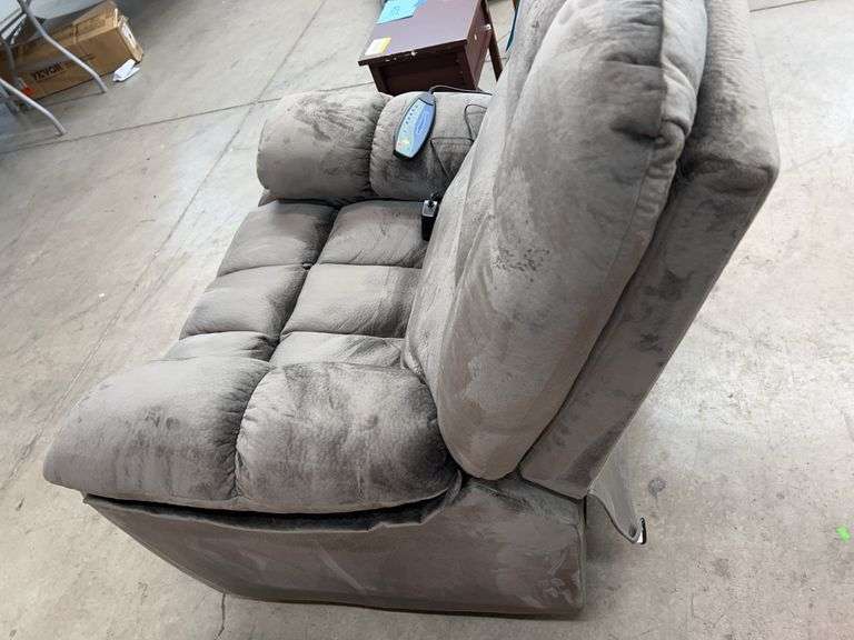 FABRIC RECLINER LIFT CHAIR - GREY
