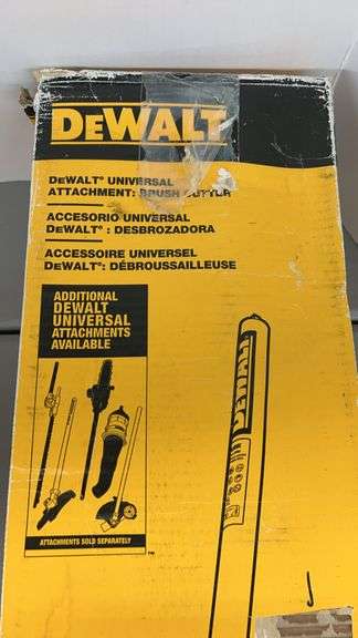 DEWALT UNIVERSAL BRUSH CUTTER ATTACHMENT IN BOX