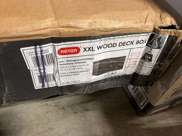 AS IS - (2) KETER DECK BOXES IN BOXES