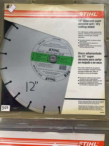 (4) STIHL 12" CIRCULAR SAW BLADES