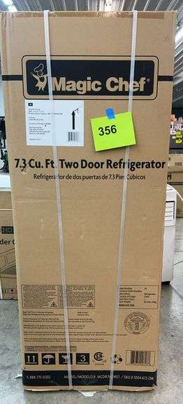 Magic Chef Box MAGIC CHEF 7.3CU FT TWO DOOR REFRIGERATOR IN BOX - Earl's Auction Company