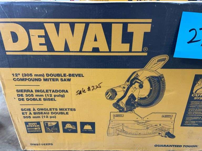 NEW DEWALT 12" DOUBLE BEVEL COMPOUND MITER SAW IN BOX