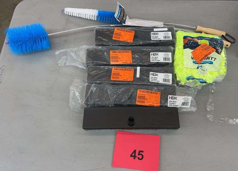 MISC LOT OF BRUSHES/SCRAPERS