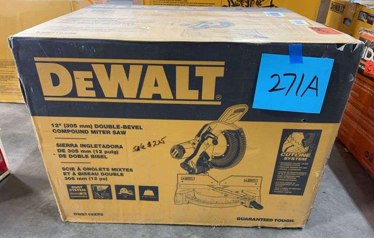 NEW DEWALT 12" DOUBLE BEVEL COMPOUND MITER SAW IN BOX