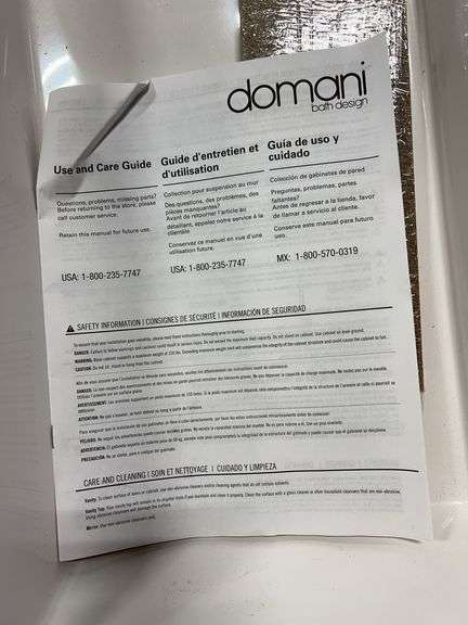 AS IS - DOMANI 2 DRAWER VANITY TOP - GREY & WHITE