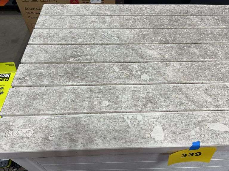 AS IS - KETER DECK BOX - WHITE