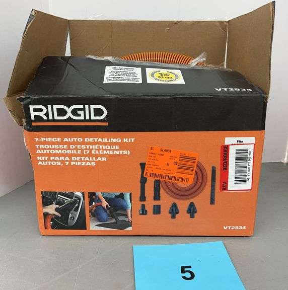 RIDGID 7PC AUTO DETAILING KIT IN BOX