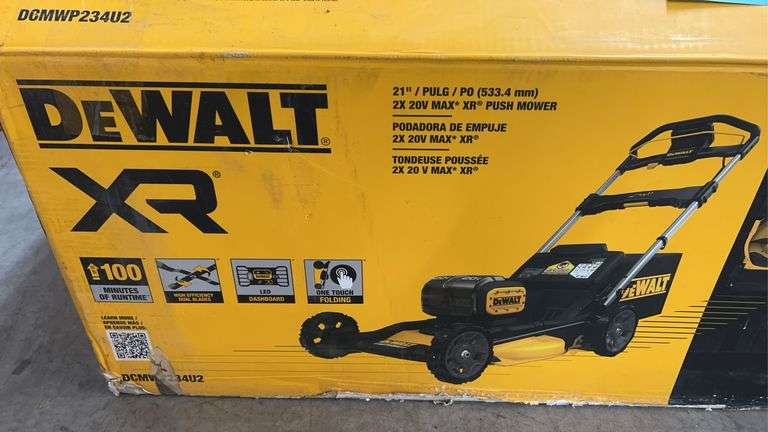 DEWALT 21" 2X 20V MAX XR PUSH MOWER IN BOX