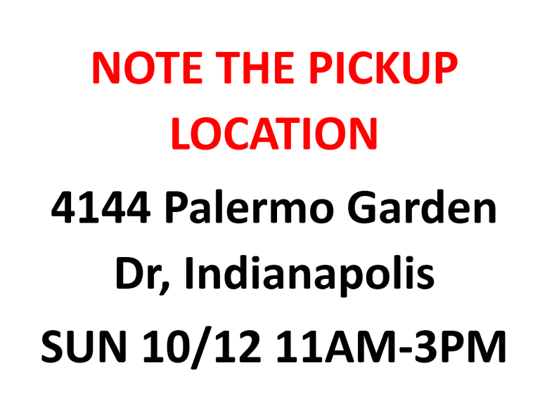 PICK UP LOCATION REMINDER