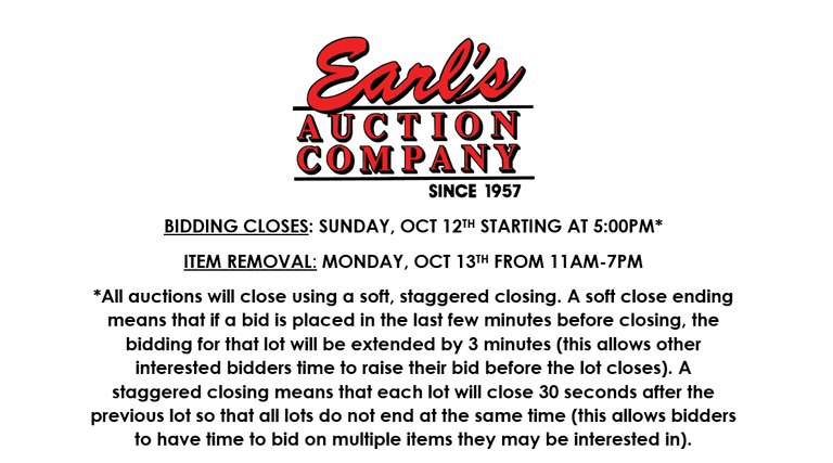 ENDS SUNDAY! ONLINE AUCTION 10/7-10/12 (ORANGE)